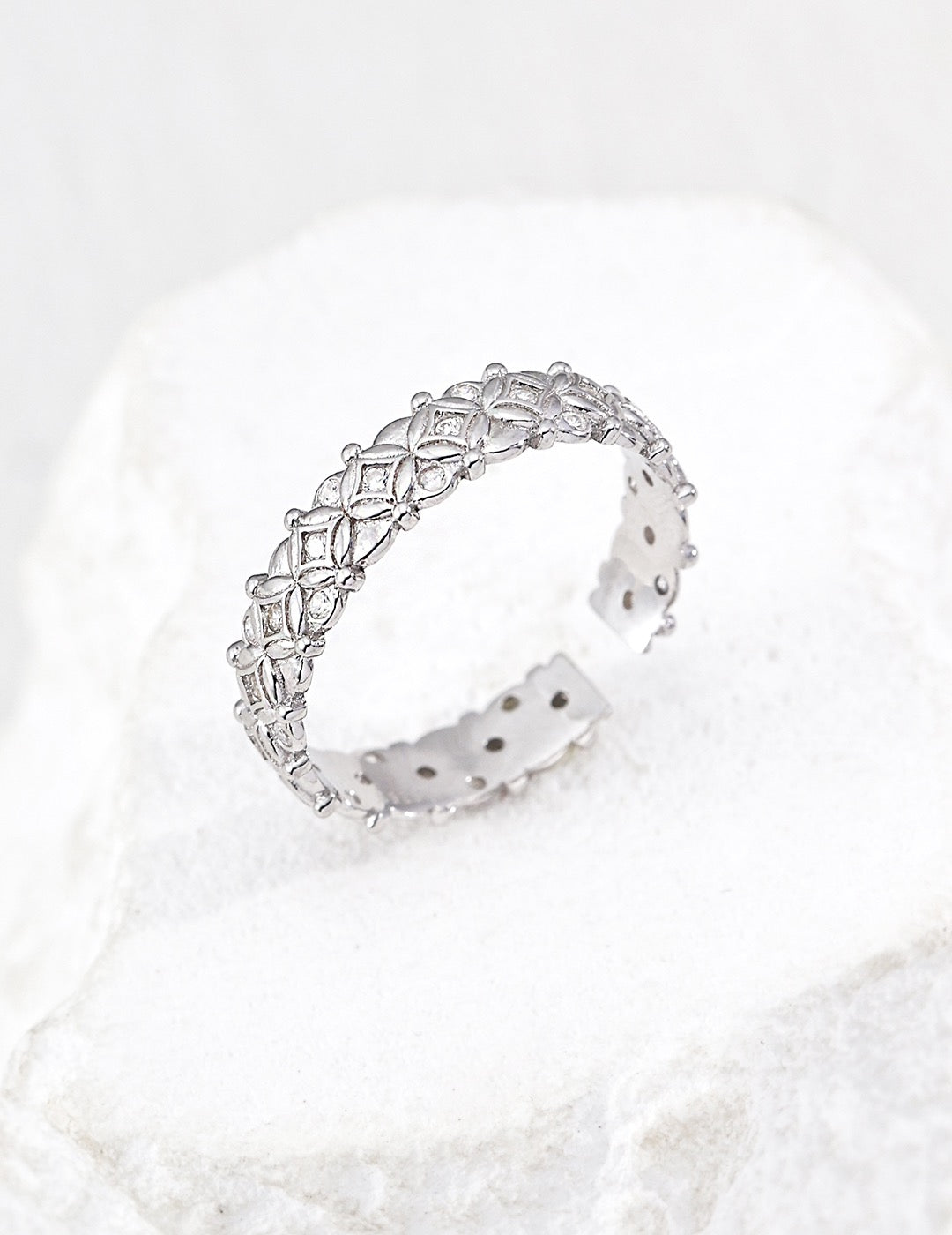 Vintage Floral Lace Adjustable Ring