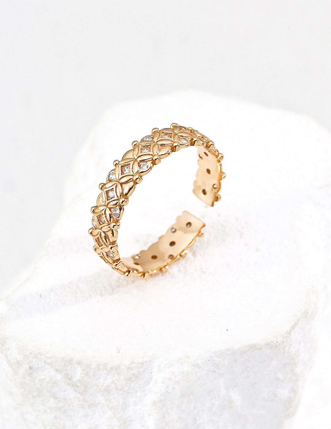 Vintage Floral Lace Adjustable Ring