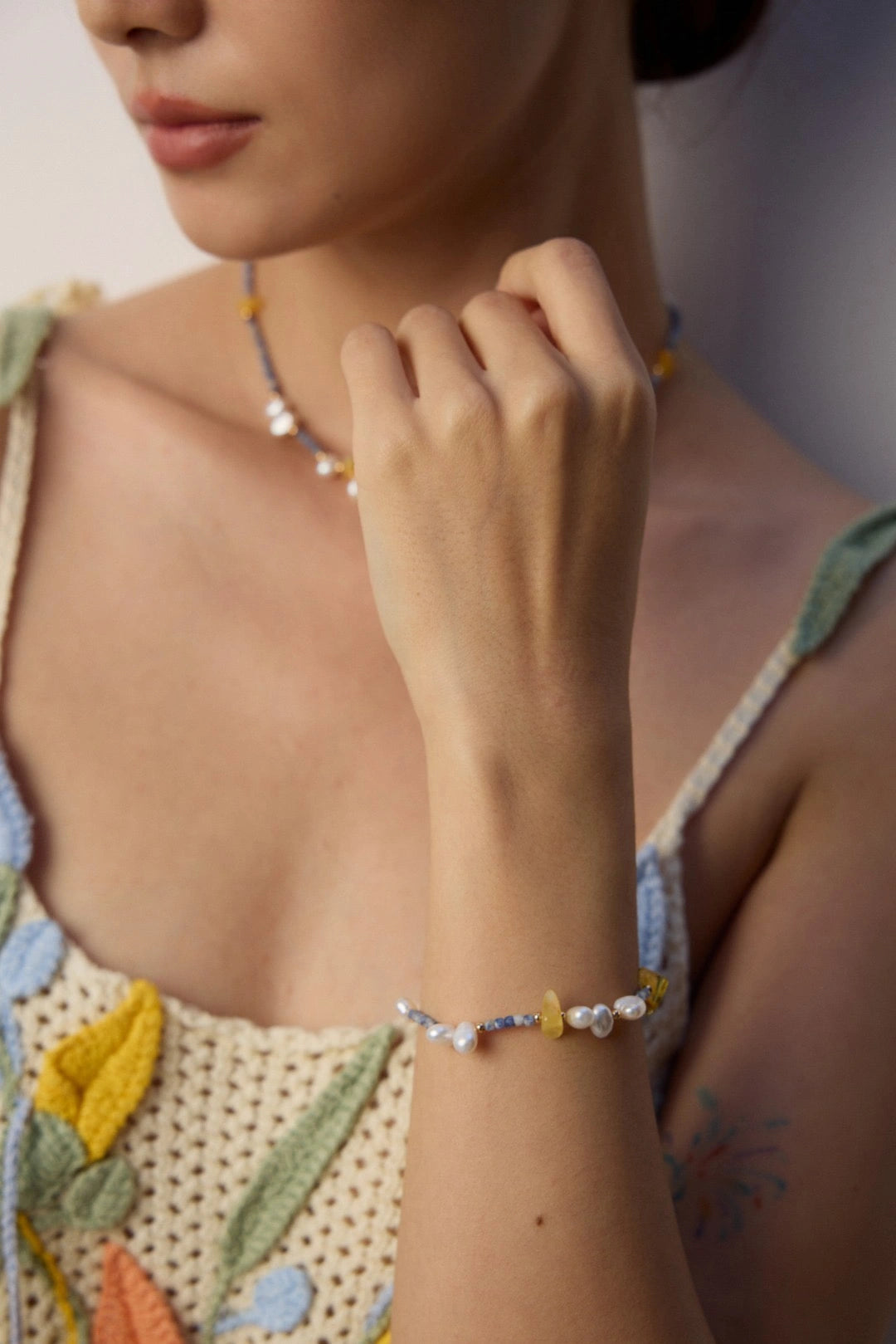 Celeste Harmony Freshwater Pearl Bracelet - Anais&Aimee