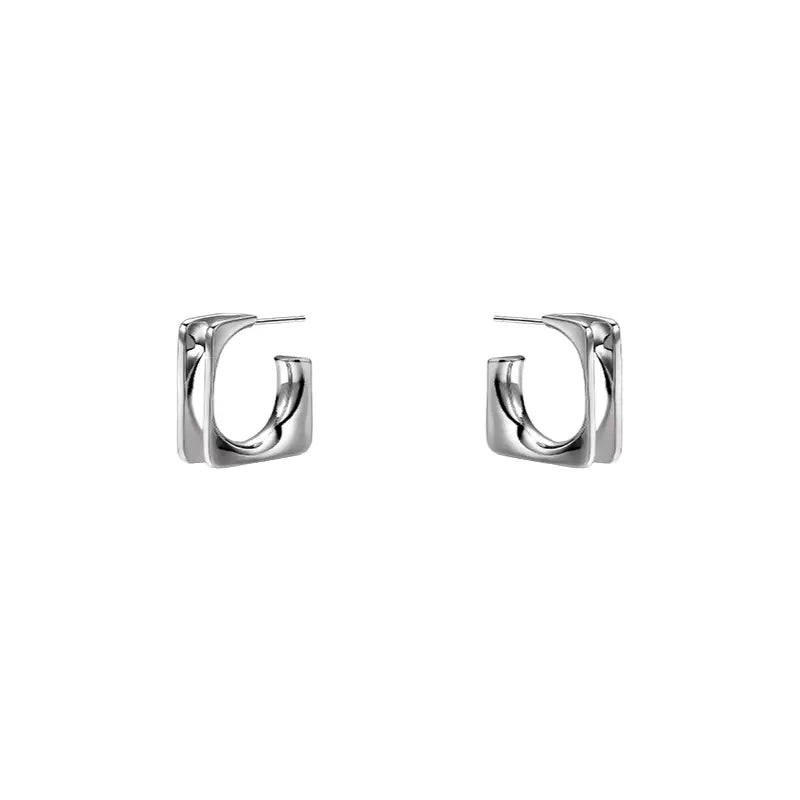 Contemporary Chartres Silver Hoops by Anais & Aimee for Sophisticated Style
