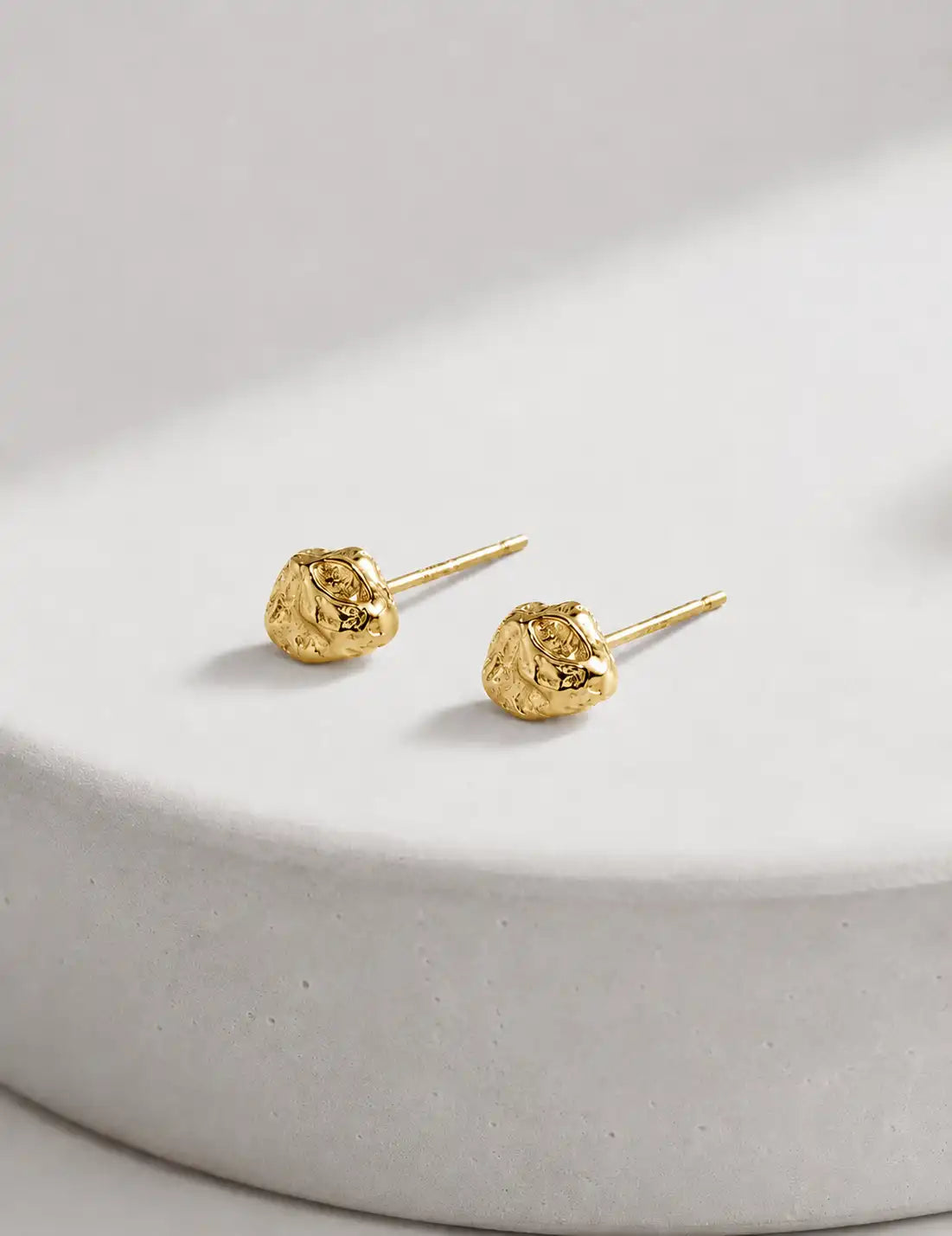 Foil Gold Stud Earrings