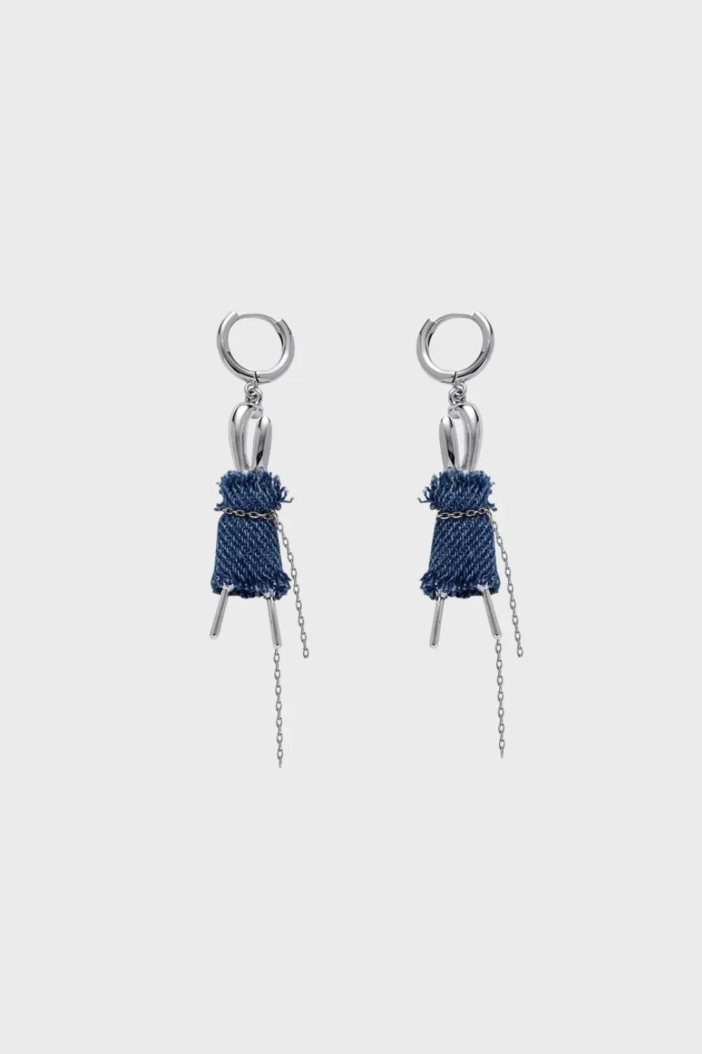 Denim Drop Sterling Silver Earrings - Anais&Aimee