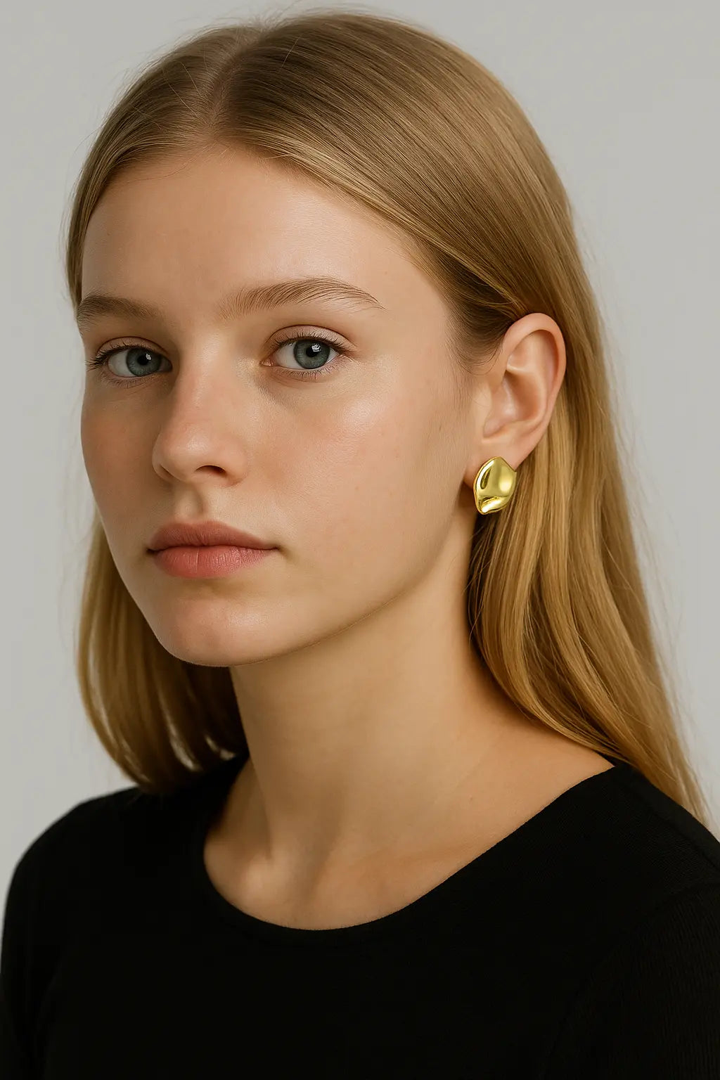 Essence Sculptural Gold Statement Earrings - Anais&Aimee
