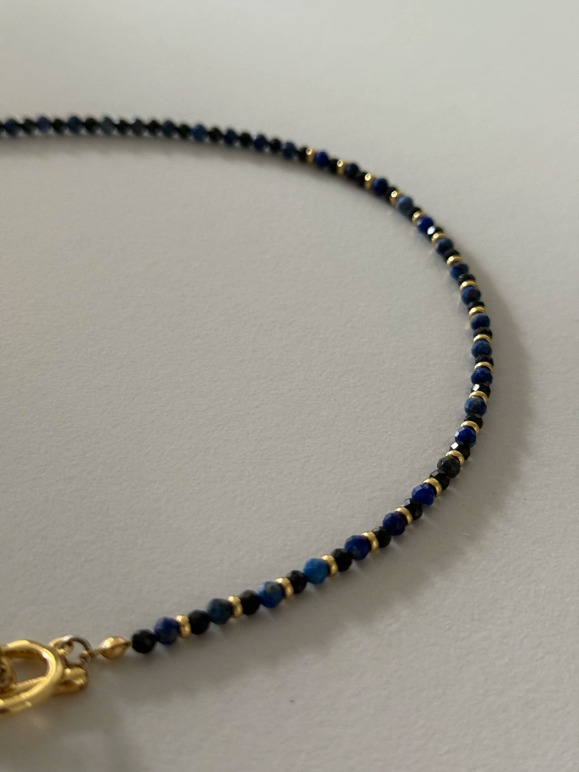 Gempires Lapis Lazuli Black Spinel Chain