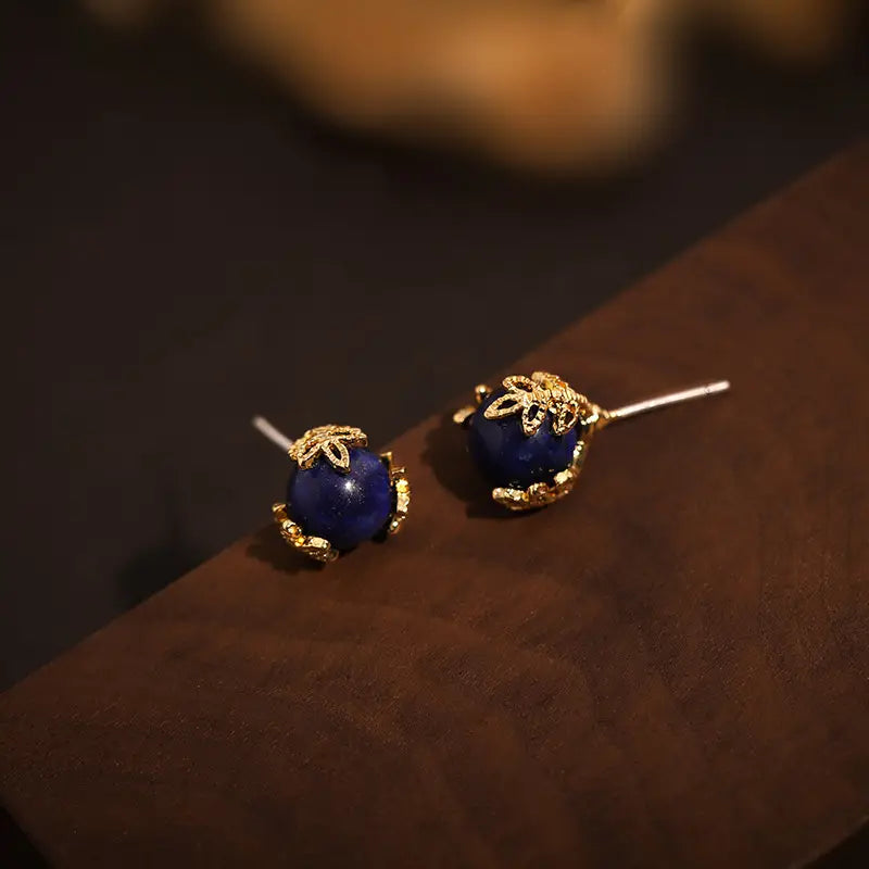 Juniper Blue Lapis stud earrings – Anais&Aimee