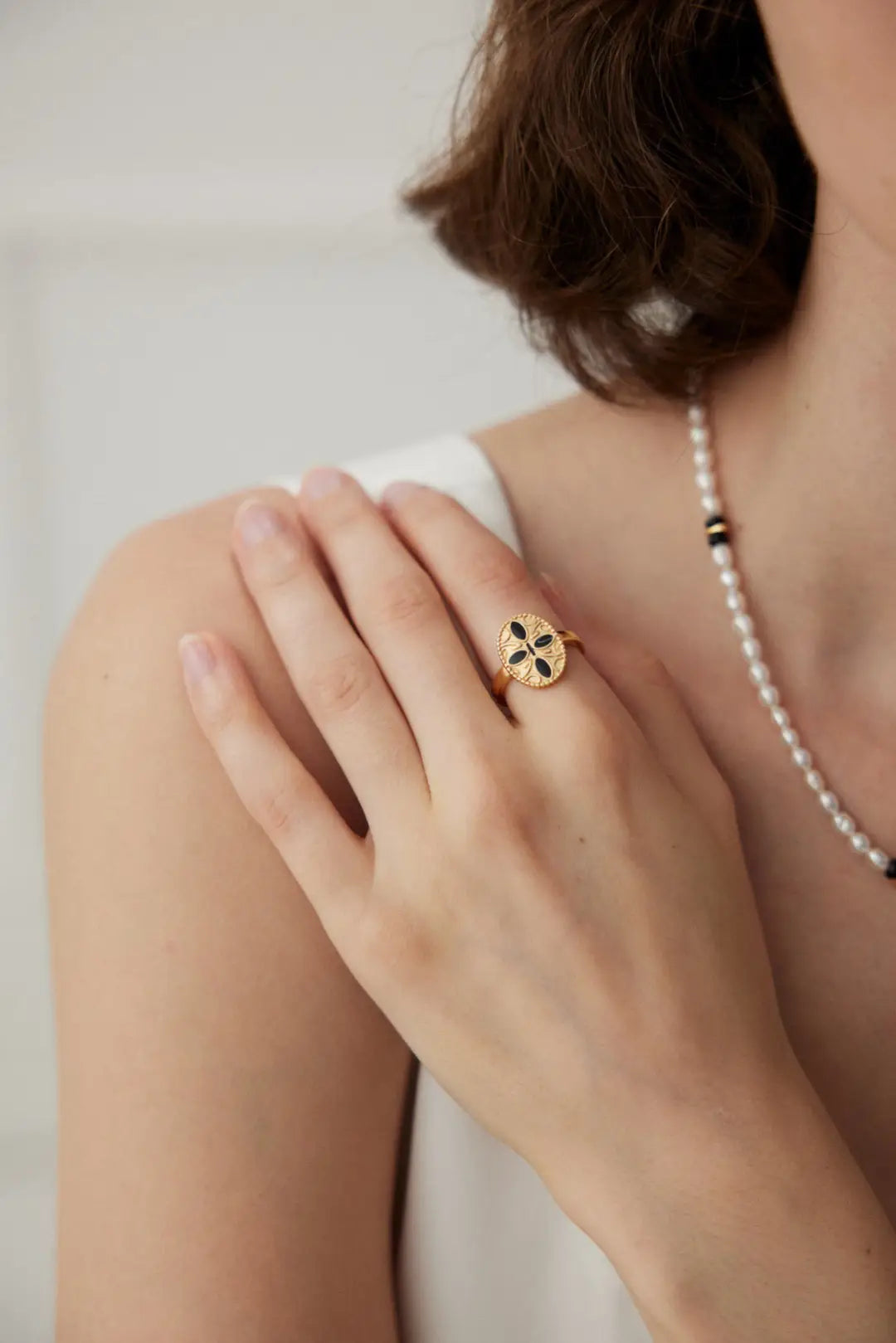 Royal Black Obsidian Ring – Anais&Aimee