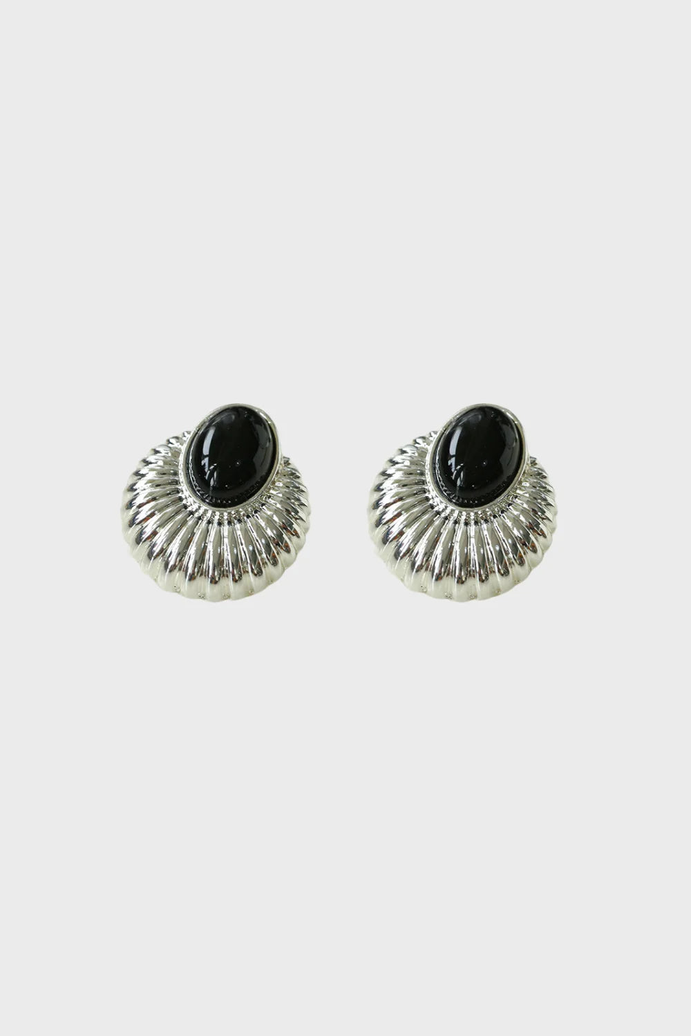 Scarab Black Obsidian Silver Drop Earrings - Anais&Aimee