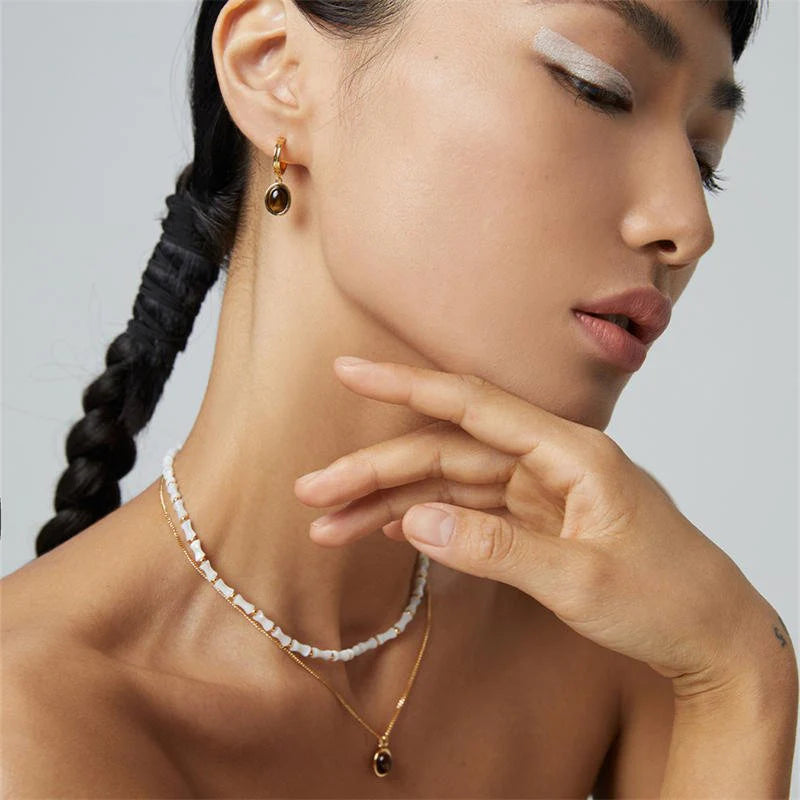 Tigers Eye Drop Earrings – Anais&Aimee