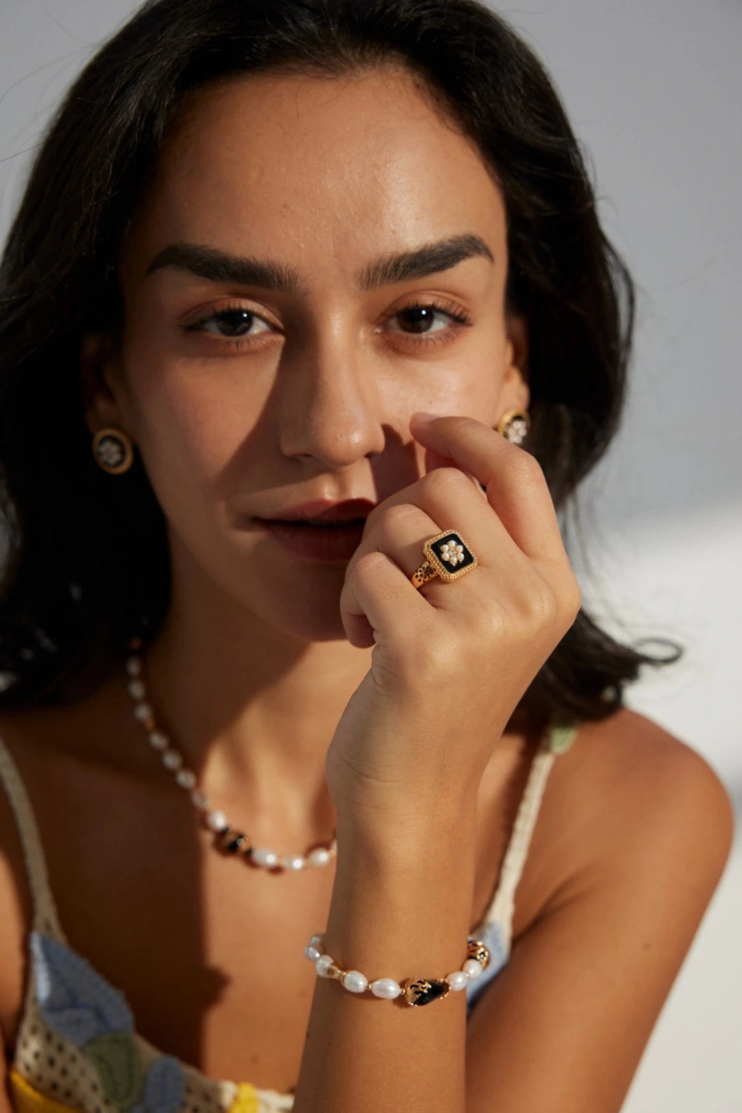 Vintage Grace Freshwater Pearl and Enamel Ring – Anais&Aimee