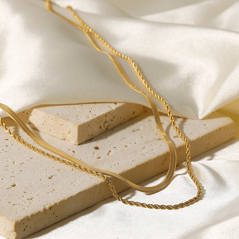 Golden Serenity Layered Necklace - Anais & Aimee